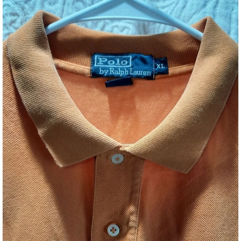 Polo by Ralph Lauren Shirt Men's XL Orange Polo Preppy Sporty Golf Classic